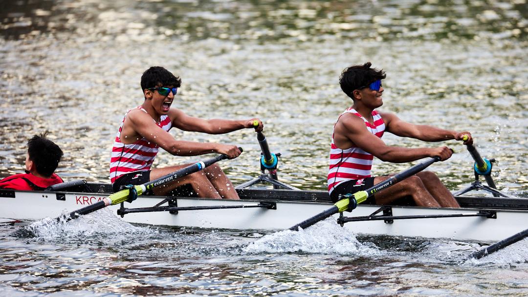 KRC junior coxed quad racing boat